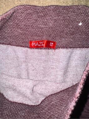 MAZE cozy fleece-lined mauve pullover - S/M